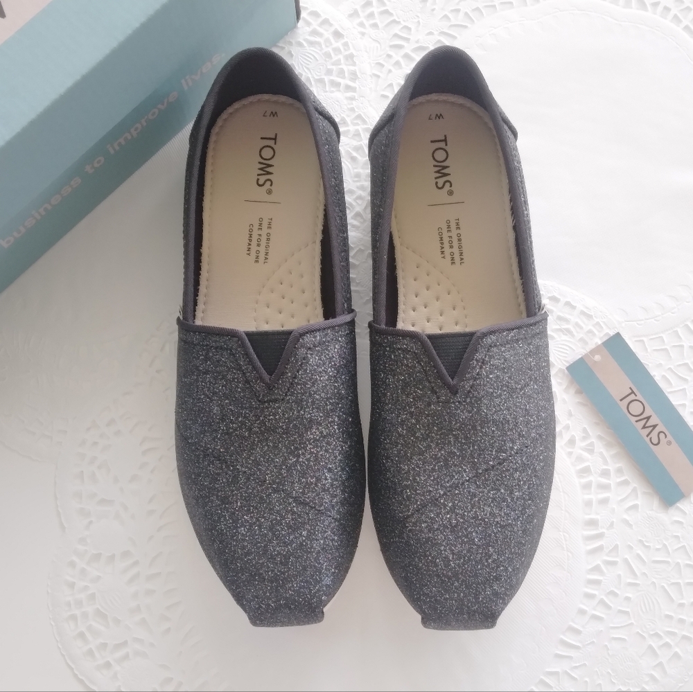 Toms Belmont Black iridescent glimmer  7